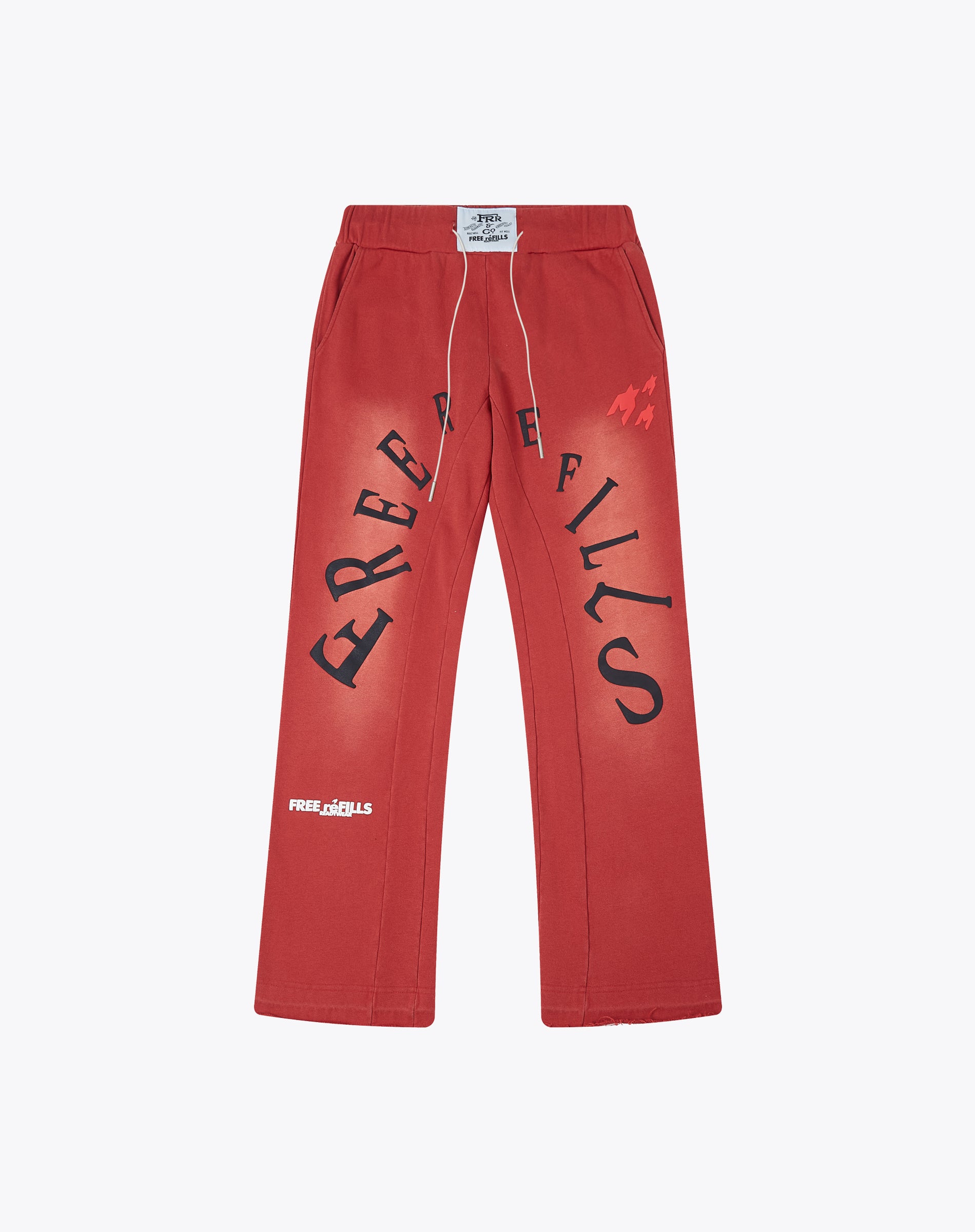 Radial Sunfade Flares Sweatpants - Red